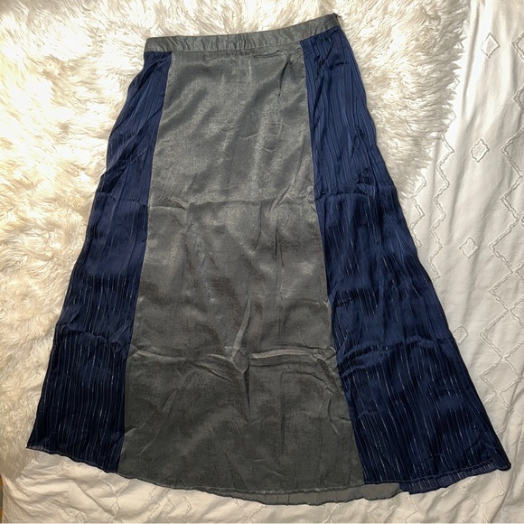 Mystree | NWT Color Block Bohemian Renaissance Maxi Quarter Half Circle Skirt - Picture 5 of 14